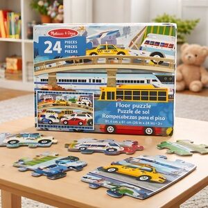 Melissa & Doug 24-Piece Traffic Jam Floor Puzzle